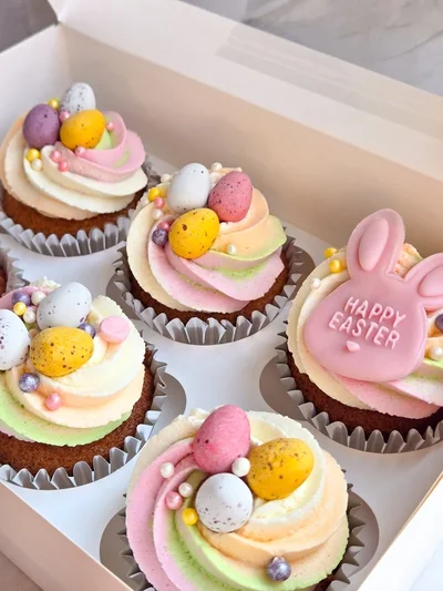 Gourmet cupcakes with creamy frosting in Cambridgeshire