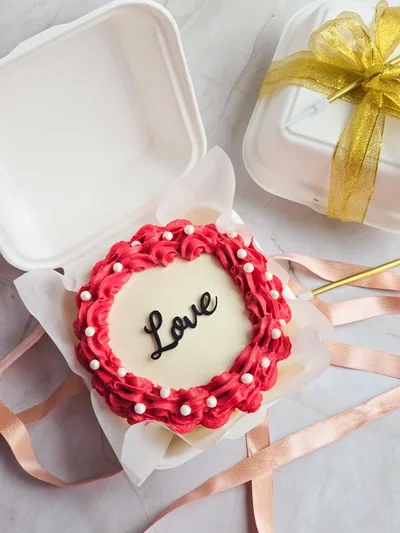 Adorable bento cake with minimalist design in Brampton