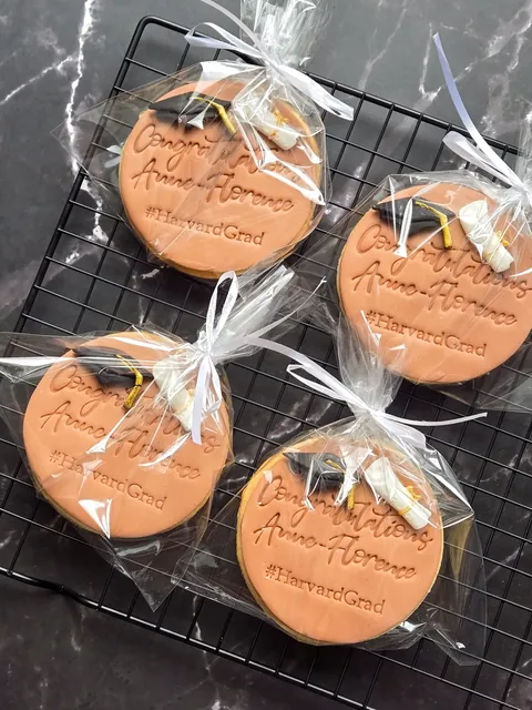 Postage cookie — decorated letterbox cookie, UK nationwide delivery by Dreamy Cake Bakery — alternate angle