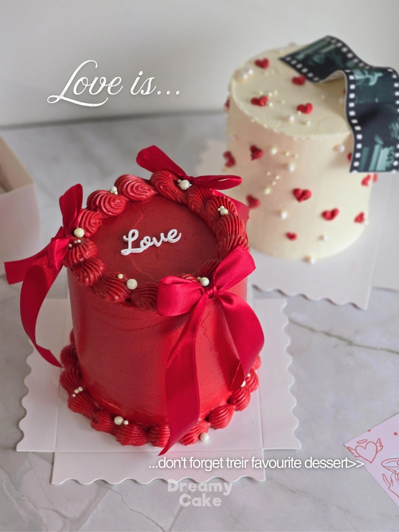 Valentine’s Day collection — bento cakes and cupcakes — hero view